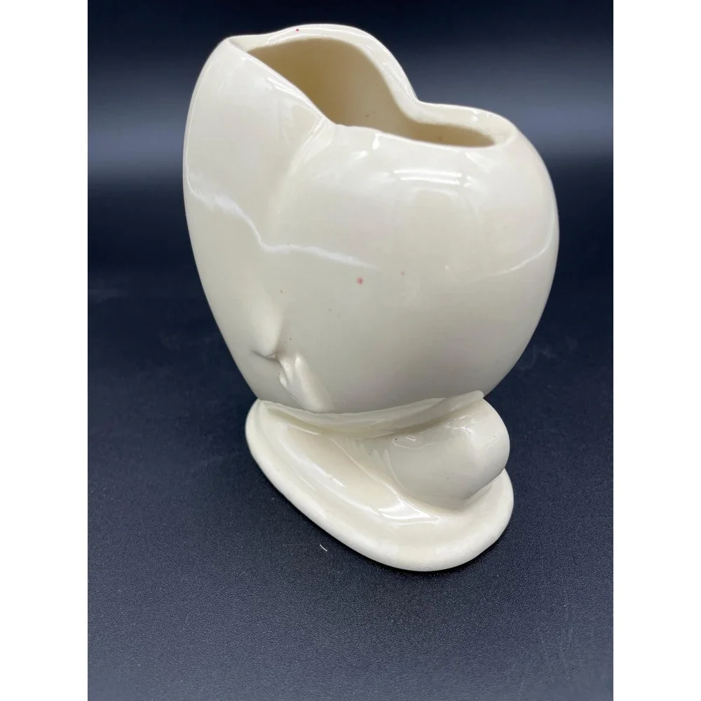 Heart Shaped Vase: 1950s Style, Cupid's Arrow Pottery – Vintage Home Decor